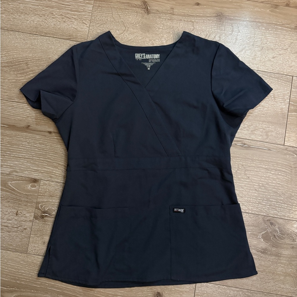Grey's Anatomy Women's Navy Top/Scrubs